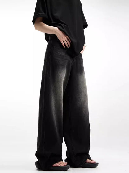 Retro Cool Whiskers Black Washed Jeans