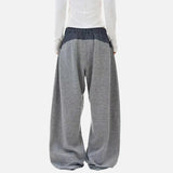 Colorful Patchwork Drawstring Elastic Waist Sweatpants