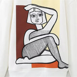 Winter Versatile Embroidered Round Neck Sweatshirt