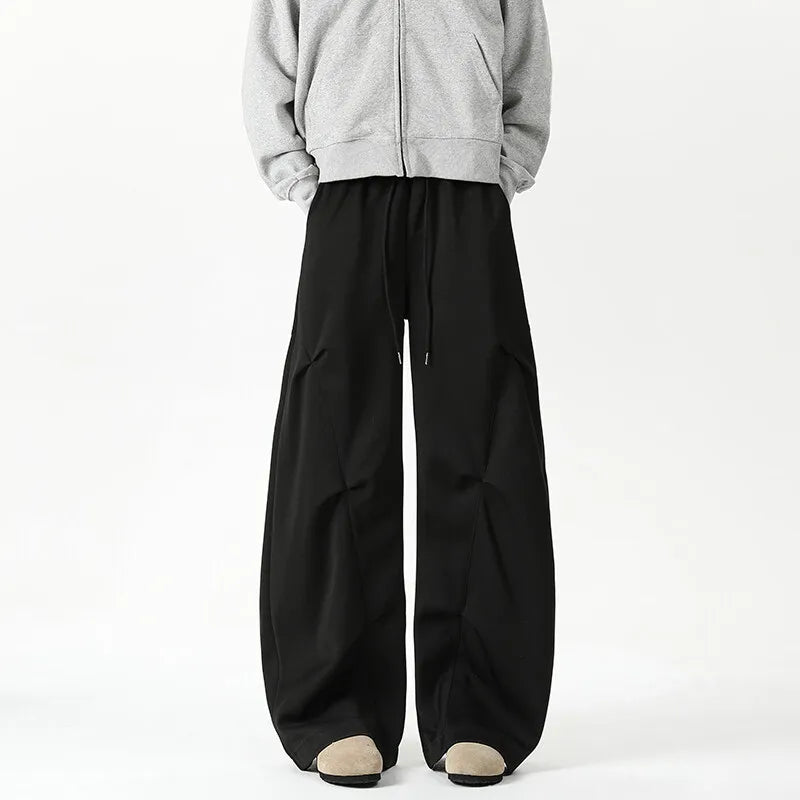 Comfortable Drape Solid Color Wide Pants