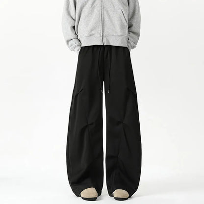Comfortable Drape Solid Color Wide Pants