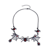 Gothic Festival Spider Web Chain Necklace