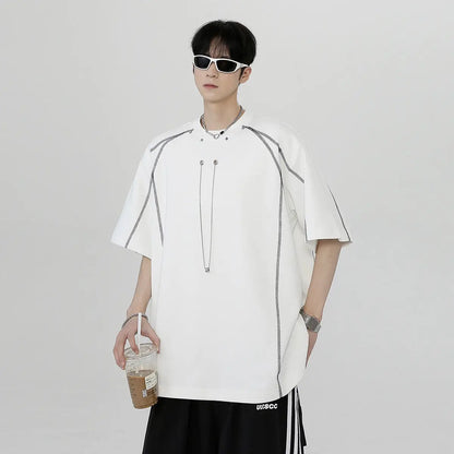 Streetwear Breathable American Black Short Sleeve T-Shirt