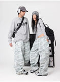 Cold Gray Camouflage Parachute Pants