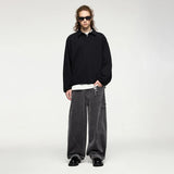 Model wearing the gray Urban Corduroy Cargo Pants