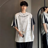 Colorful Contrast Short Sleeve Summer T-Shirt