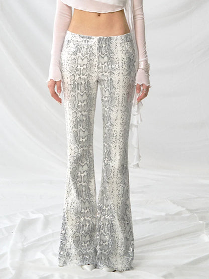 Colorblock High Waist Patchwork Wide Pants