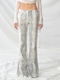 Colorblock High Waist Patchwork Wide Pants