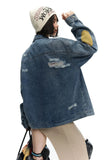 Y2K Lightweight Retro Oversized Blue Denim  Jacket