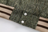 PU Patchwork Oversized Varsity Jacket