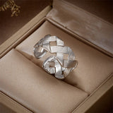 Cross Cutout Stainless Steel Open Ring