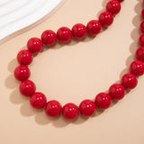 Bold Gothic Red Black Acrylic Necklace