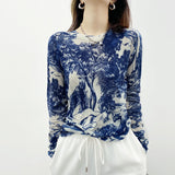Women Trendy Elegant Floral O-Neck T-Shirt