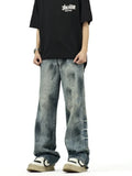 Distressed Vintage Cool Retro Denim Jeans