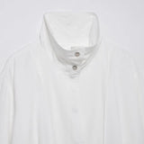 Cozy Soft White High Neck Bomber Jacket
