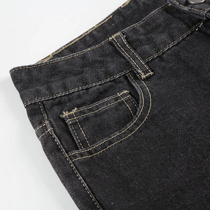 Floral Embroidered Flared Jeans