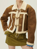 Ladies Retro Suede Leather Jacket