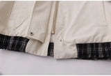French Retro College Style Plaid Jacket