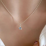 Elegant Blue Star Sterling Silver Necklace