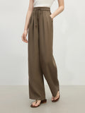 Elastic High Waist Linen Pants