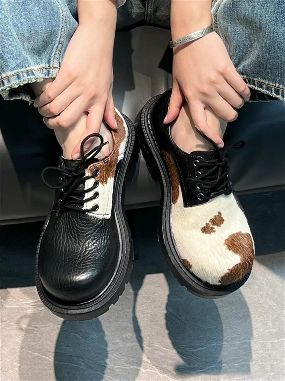 Retro Vintage Lace-Up Derby Shoes