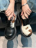 Retro Vintage Lace-Up Derby Shoes