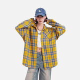 Flattering Plaid Oversized Long Sleeve Shirt