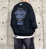 American Style Hip Hop Foam Print Sweatshirt