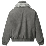 Streetwear Winter Vintage Fur Thicken Parkas Jacket