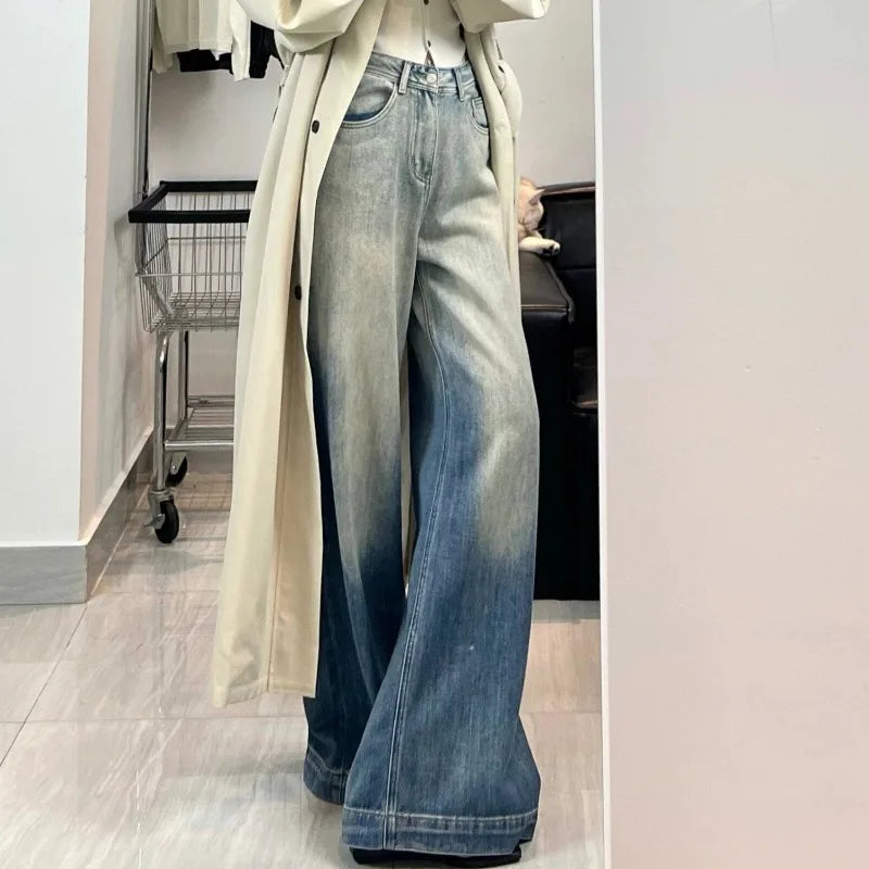 Y2K American Style Patchwork Denim Jeans
