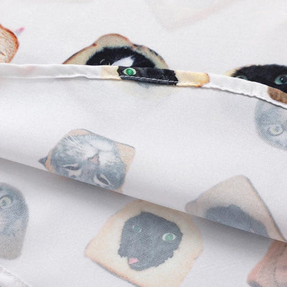 Cool Cat Print Loose Summer Shirt