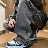 Men's Trendy Streetwear Zipper Denim Jeans