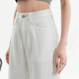 Woman Soft Lyocell Fabric Summer Jeans