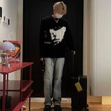 Gothic Streetwear Jacquard Long Sleeve Sweater