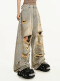 Streetwear Solid Loose Chic High Waist Jeans