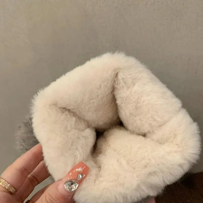 Gothic Y2K Plush Furry Winter Boot