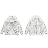 Effortless Rose Eye Scorpion Print Knitted Sweater