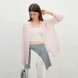 Women Classic Retro Soft Bamboo Linen Knitted Cardigan