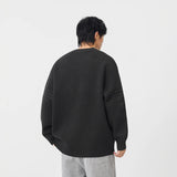 Cozy Textured Striped Crew Neck Sweater