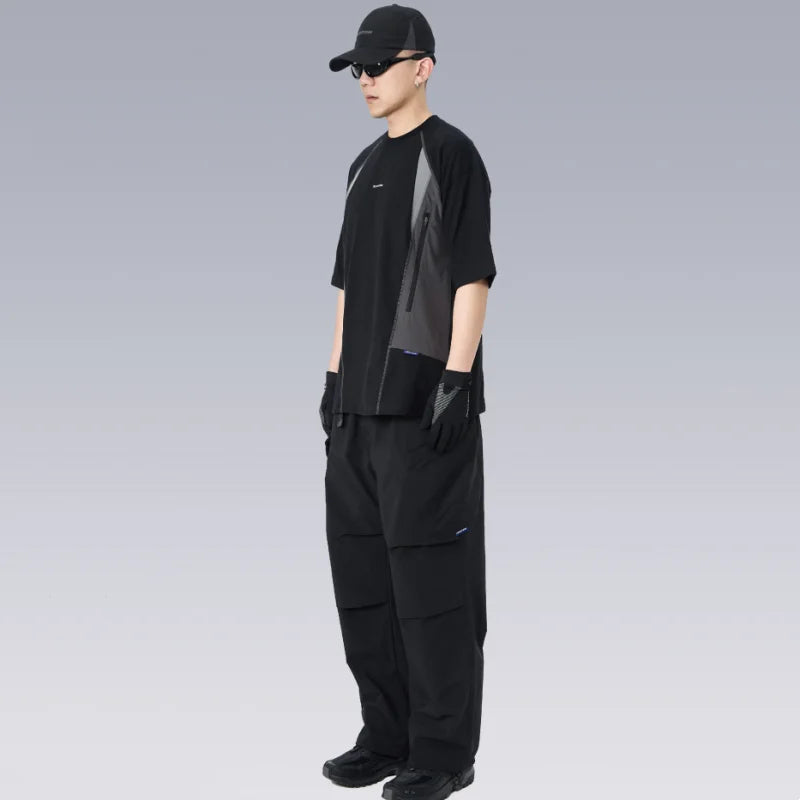 Techwear Punk Style Deconstructed Patchwork T-Shirt