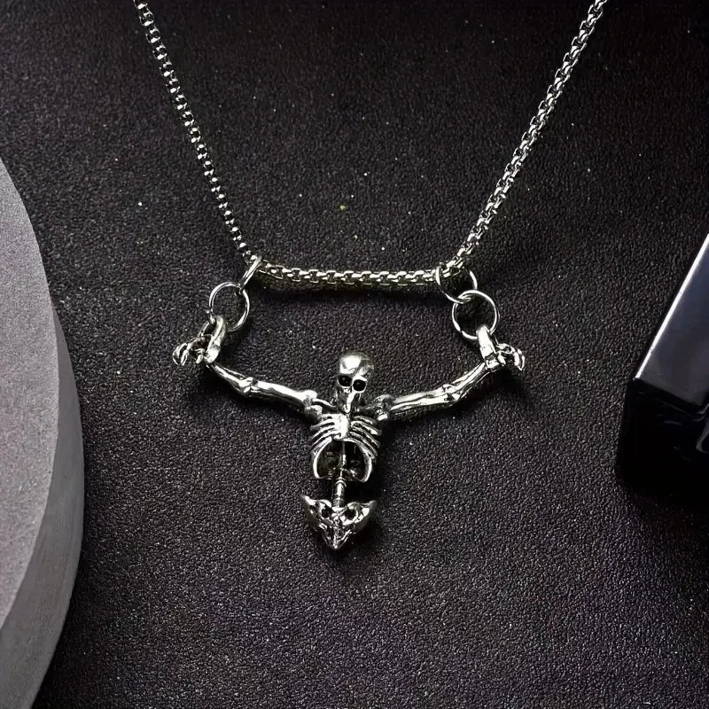 Halloween Retro Skeleton Pendants Necklace