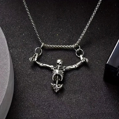 Halloween Retro Skeleton Pendants Necklace
