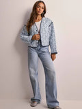 Women Boho Floral Padded Jacket