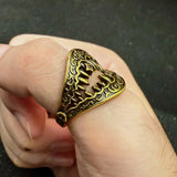 Adjustable Retro Gold Color Open Ring