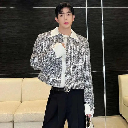 Luxury Elegant Checked Light Casual Jacket