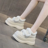 Y2K High Heel Platform Snow Fur Boot