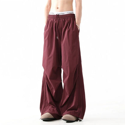 Summer Casual Pleated Wide Leg Pants