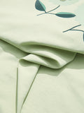 Green Flower Embroidered T-shirt