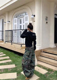 Streetwear Camouflage Wide Leg Cargo Pants