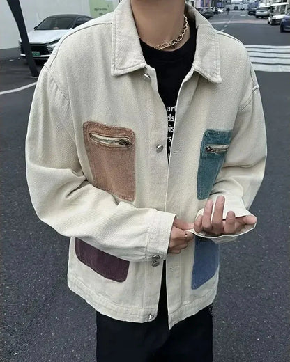Trendy Cowboy Style Multi Pockets Denim Jacket